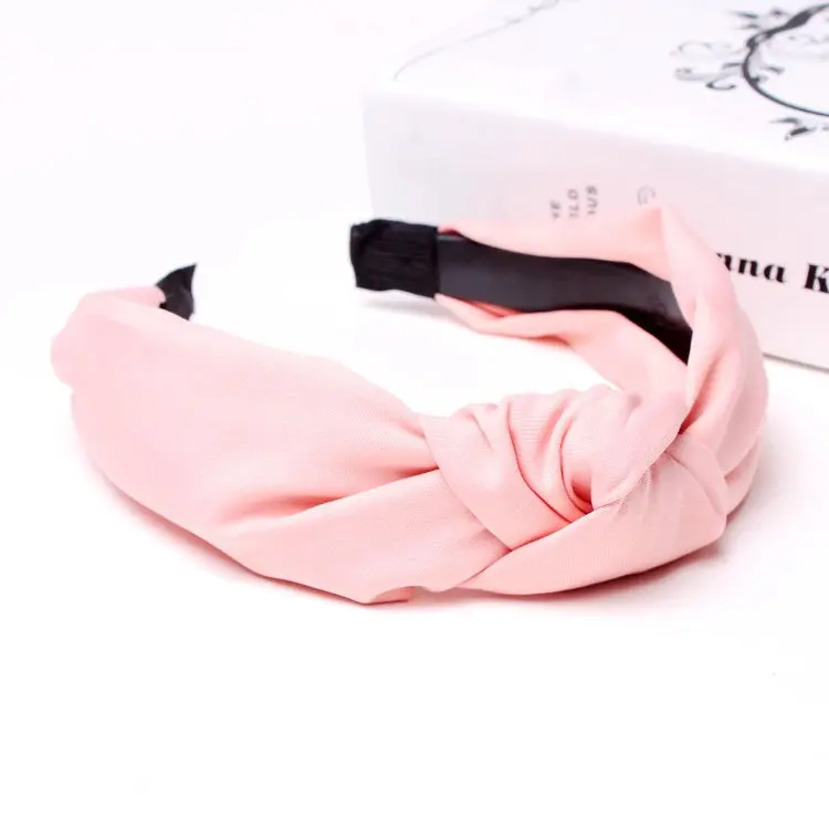 Повязка на голову с бантом женская модный тканевый бандаж аксессуар для волос