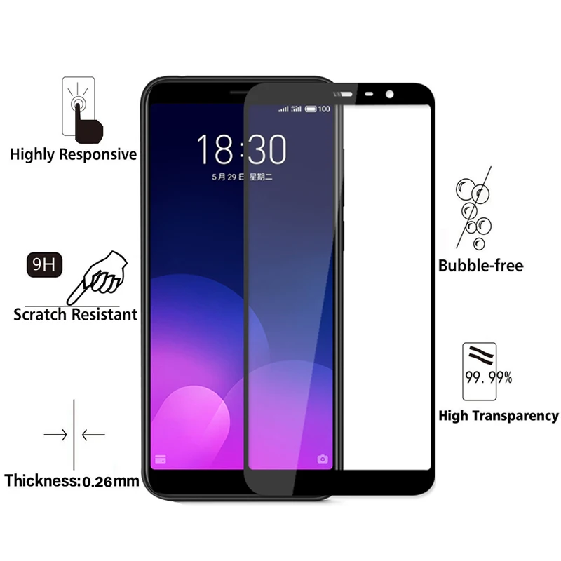 TeoYall полное покрытие для Meizu M6T закаленное Стекло Meilan 6 т Экран протектор царапинам