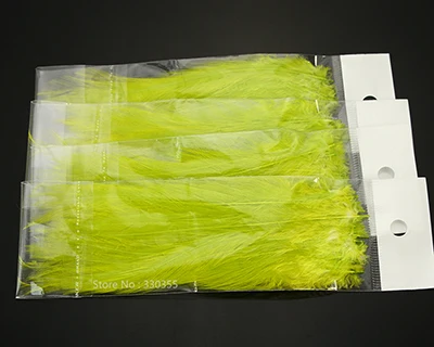 Chartreuse Морская Шея Hackle мухобойка материал перья - Цвет: Chartreuse