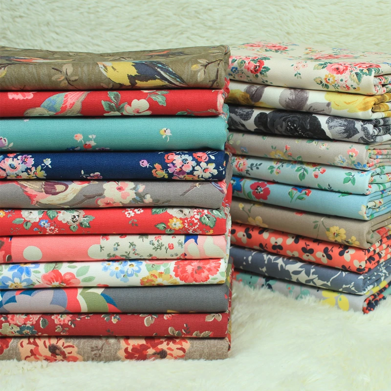 Полметра экспорт из холщовой ткани 100% хлопок печать на с пасторальный