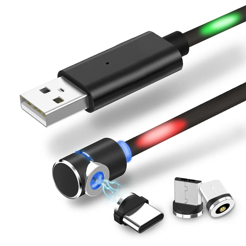 Магнитный кабель для быстрой зарядки iPhone X XR XS MAX Micro USB и type C кабели цилиндрический