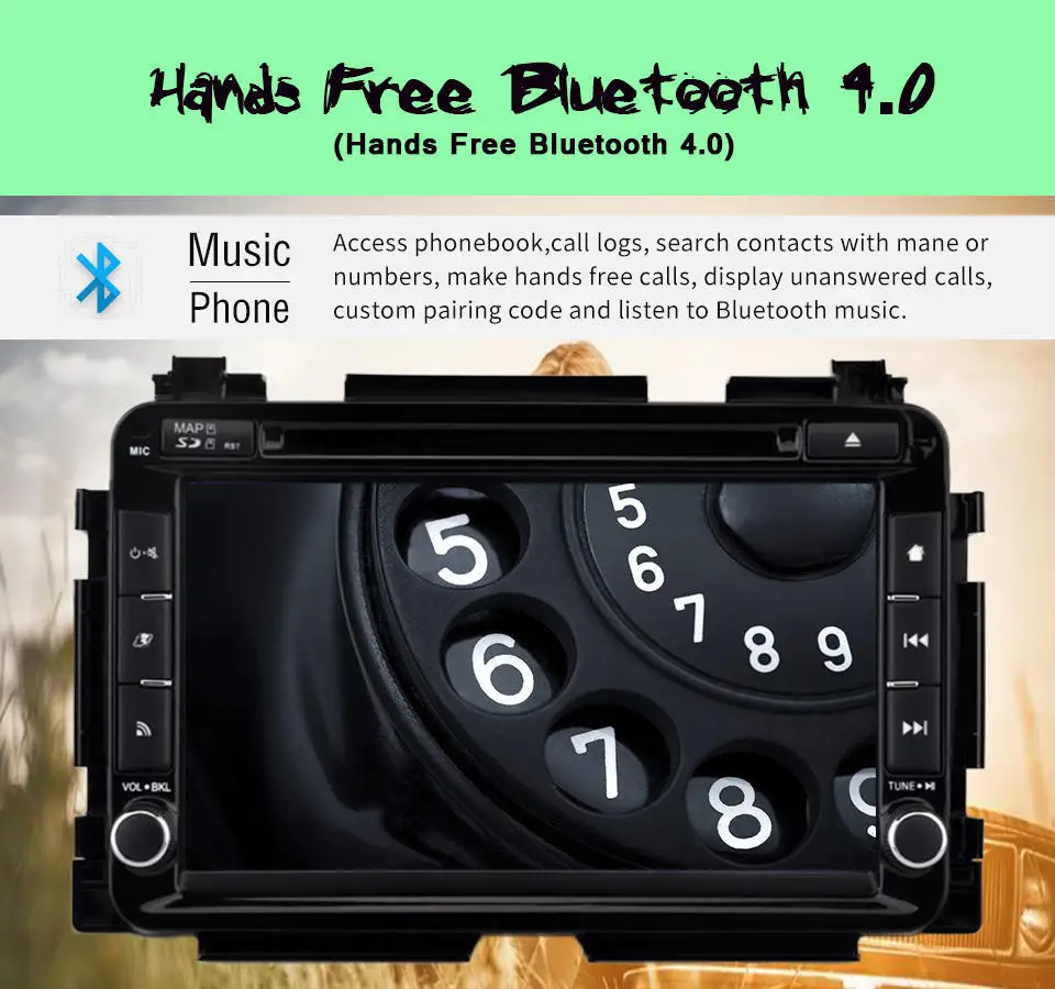 Автомобильный DVD-плеер Touch Quad core 2 Din Android 7 1 для HONDA HRV VEZEL 13-17 дюймов с радио Bluetooth