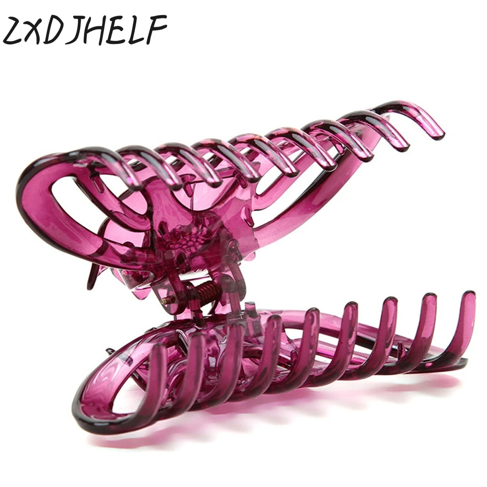ZXDJHELF Simple Korean Acrylic Flower Hairpin Plastic Solid Color Women Crab Hair Claws Headwear Oranment Accessories F059 |