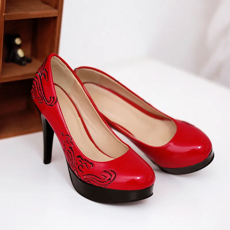 new arrivals dropship plus Size 28-52 Platform pumps Woman Shoes Slip On high heels Shoes Woman Pumps