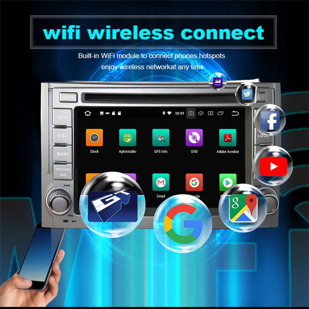 Автомагнитола 2 Din с Bluetooth mp3-плеером FM-радио для Hyundai I10 2011 2012 Android сенсорным экраном