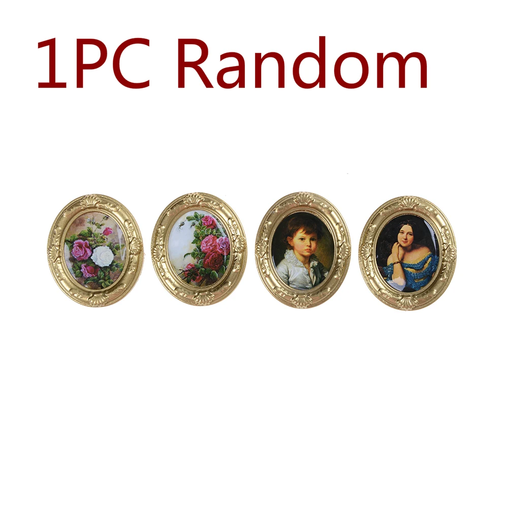 1/12 смолы фоторамка кукольный домик Мини Картина маслом миниатюрная мебель дом