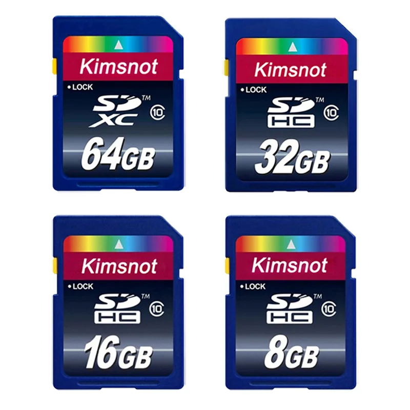 Реальная емкость Kimsnot 32 Гб SDHC карта флэш-памяти 64 ГБ 16 ГБ 8 ГБ SD SDXC карта высокая скорость класс 10 C10 для камеры Nikon Canon