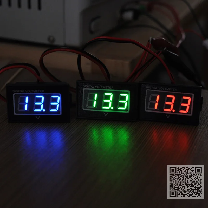 

DC 3-30V 2 wire Blue digital LED Panel Voltage Meter, Voltmeters,car digital voltmeter,battery monitor