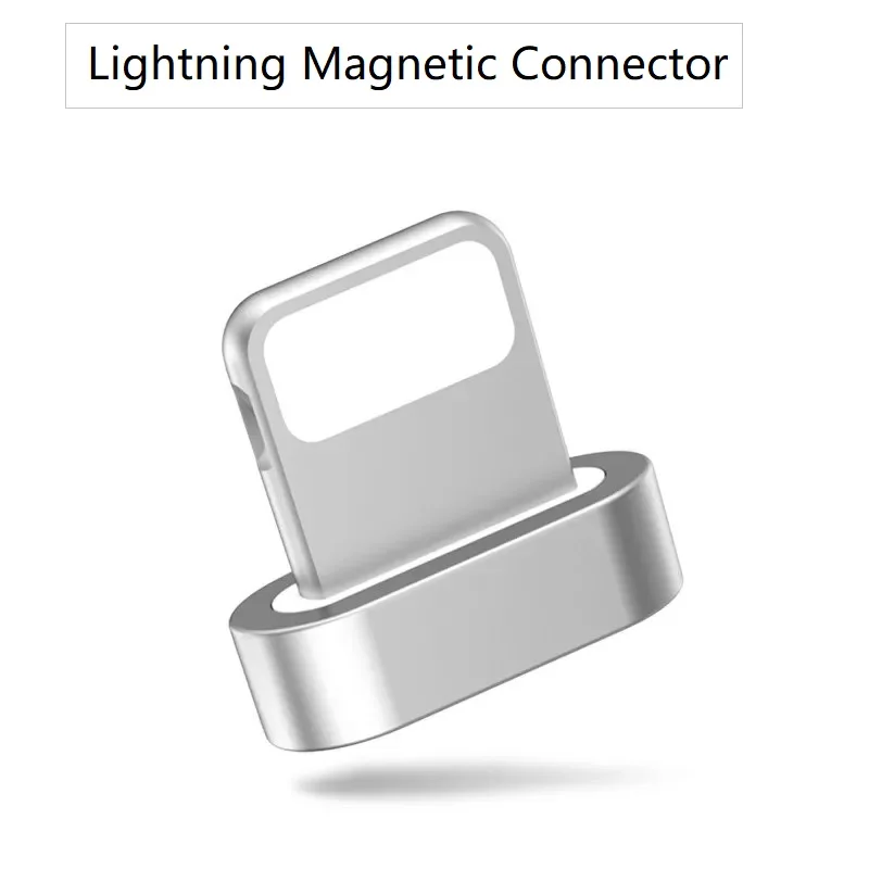 3 в 1 USB C Магнитный type-C-type-C/Lightning/MicroUSB кабель для быстрой зарядки для iPhone XS Max XR, Xiaomi Mix, huawei mate Pro - Цвет: lightning connector