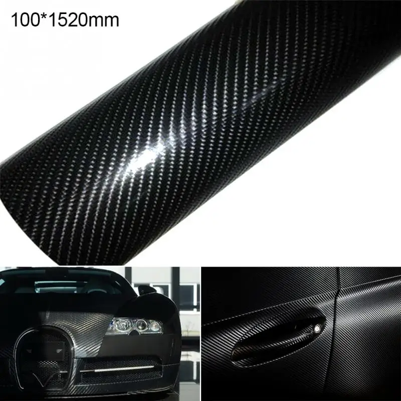 Good Quality 10x152cm 20x152cm 30x152cm Car Sticker Styling 4D Thicken Carbon Fiber Vinyl Wrapping Film | Автомобили и мотоциклы