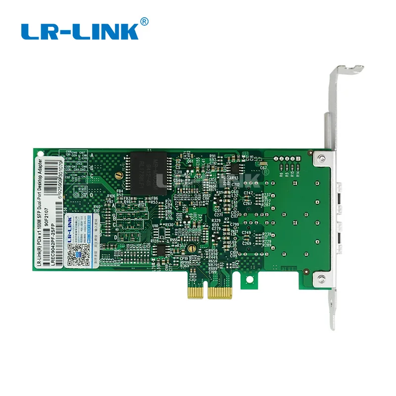 Компьютерный компьютер LR LINK 9042PF 2SFP PCI Express ethernet Сетевая карта с двумя портами 100 Мб