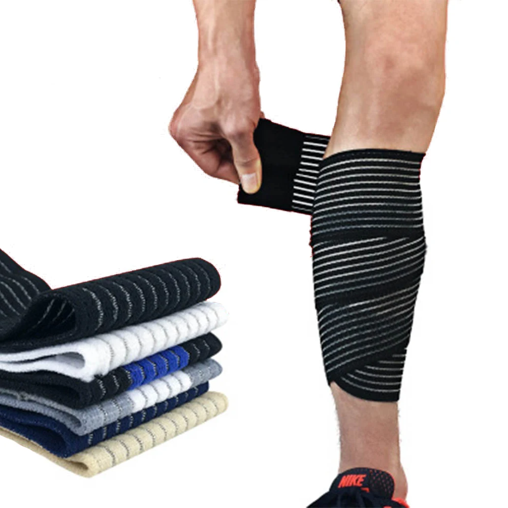 1 шт. пауэрлифтинг эластичный бинт для ног компрессионные на голень колени
