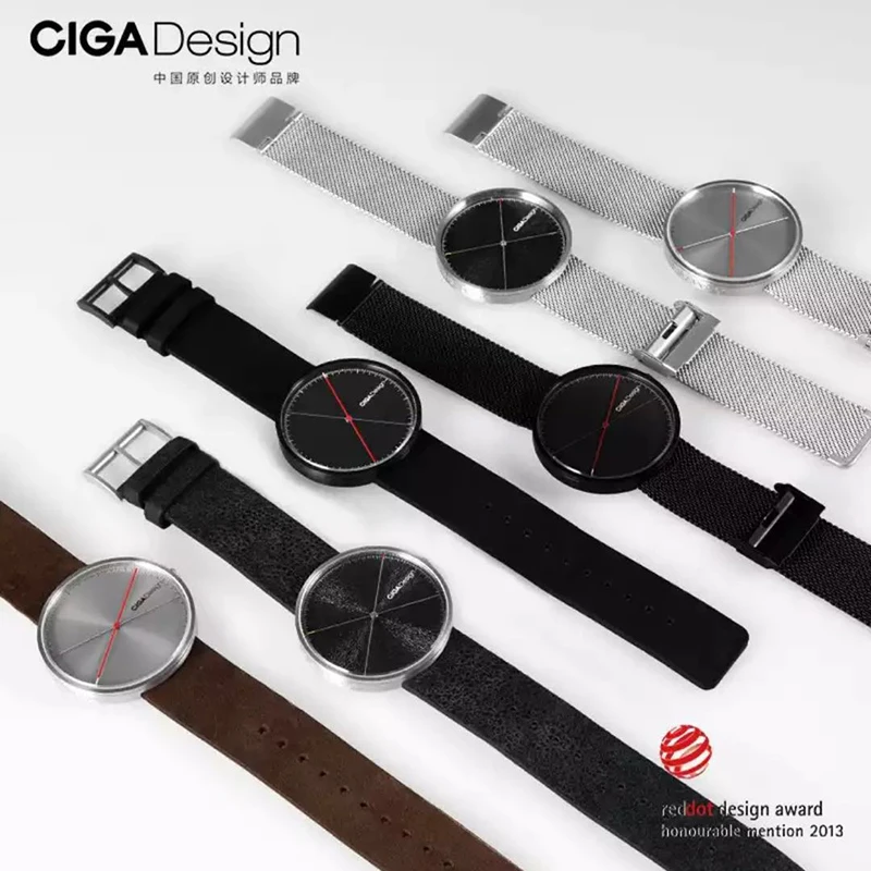 Мужские часы серии X Xiaomi CIGA Дизайнерские наручные Reddot Winner Модные Простые ретро