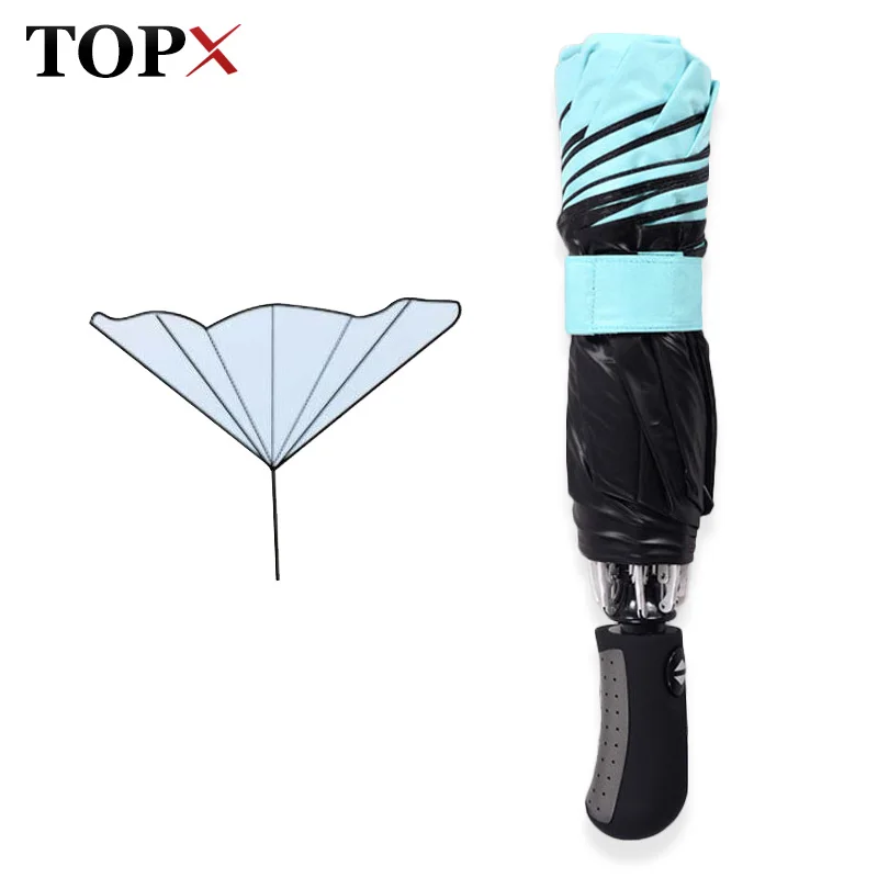 Зонт TOPX с черным покрытием для мужчин и женщин Модный складной автоматический