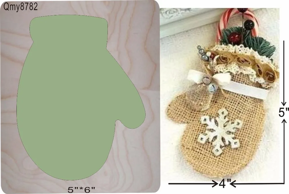 Рождественская деревянная форма для перчаток совместима с большинством ведущих