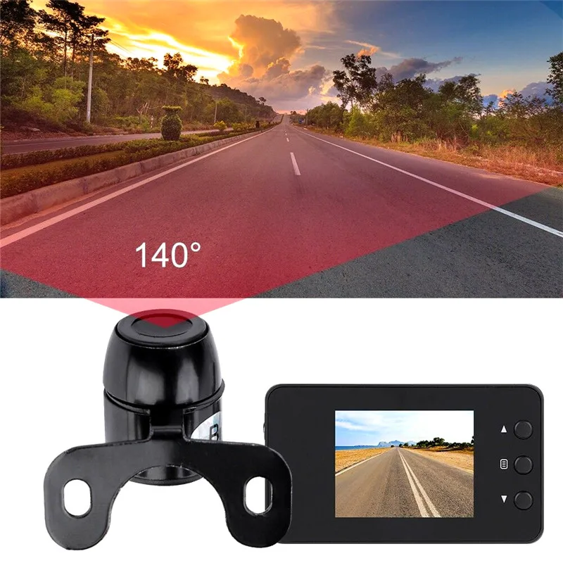 720P для мотоцикла велосипеда автомобиля 3 дюйма ЖК дисплей двойная камера