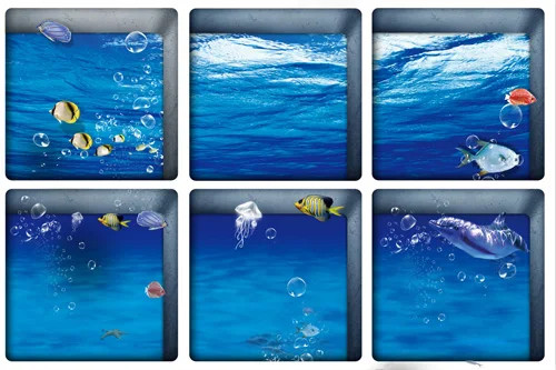 dolphin 6 шт./компл. 13*13 см Водонепроницаемый Стикеры Ванна Товары 3D стены Стикеры s наклейки Ванная комната пол Свадебная вечеринка поставки Badkamer дополнительные приспособления - Цвет: dolphin