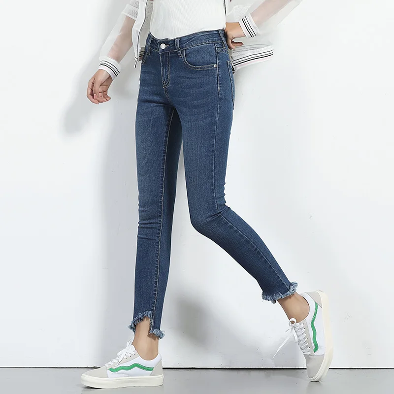 LEIJIJEANS Новинка осени винтажные размера плюс L с кисточками длина по щиколотку