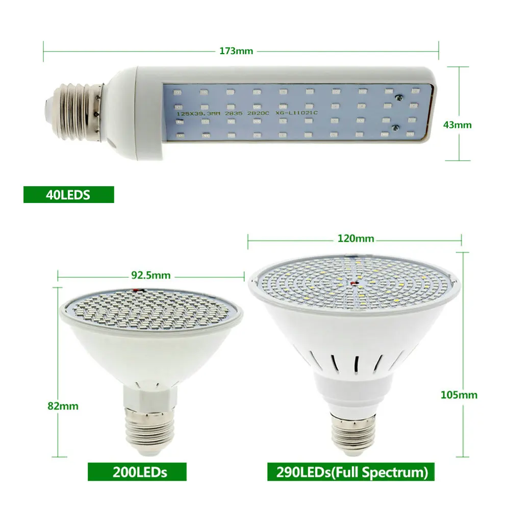 220V Phytolamp E27 полный спектр светодиодный Grow светильник гибкий металлический шланг зажим-по выращиванию светильник s Крытый Фито лампы для растений, цветы