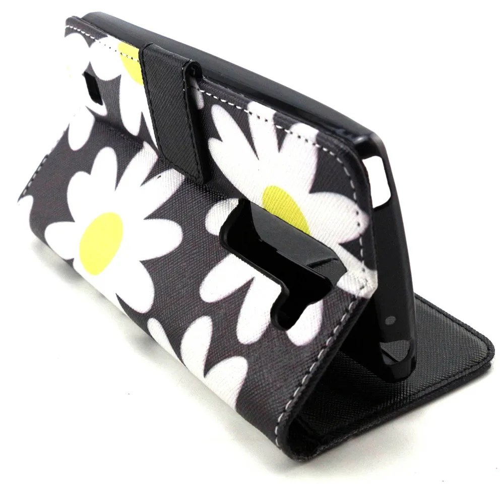 Желтый/белый цветок Дизайн кожа флип Стенд кошелек чехол для LG G4C h525n/g4 мини Magna h502f