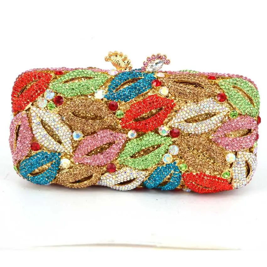 Оригинальная сумка-клатч с украшением в виде красных губ вечерние сумки ручной