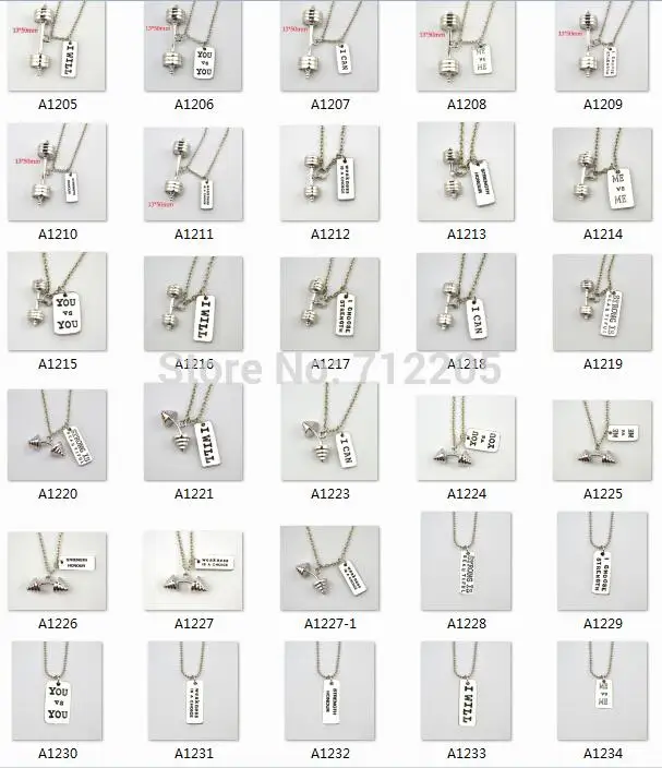New Arrival Fitness Weightlifting jewelry Dumbbell barbell and Redefine Beautiful sport Gym necklace | Украшения и аксессуары