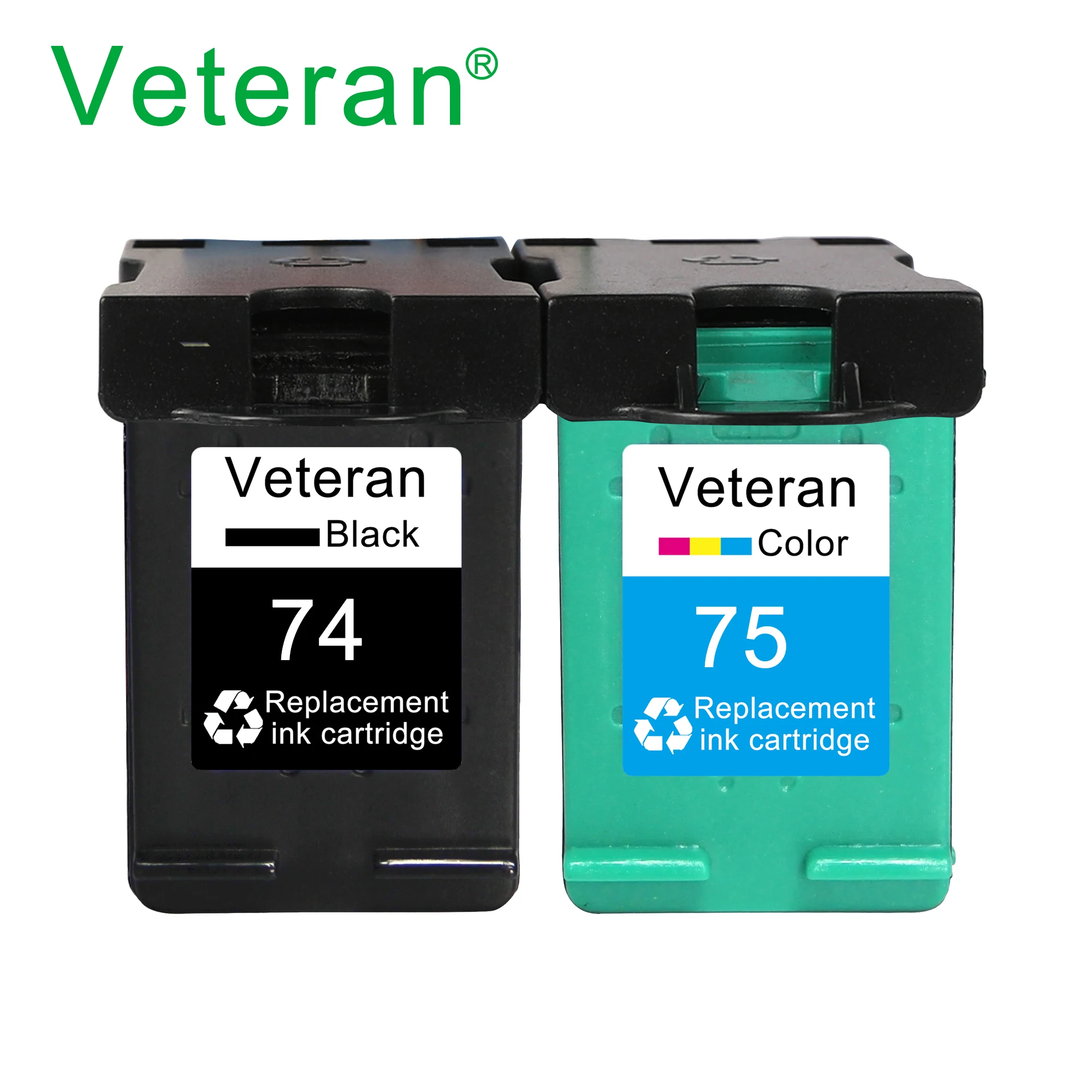 Veteran 74XL 75XL Замена чернильных картриджей для hp 74 75 Deskjet D4260 D4280 Officejet J5788 J6480 Photosmart c4550