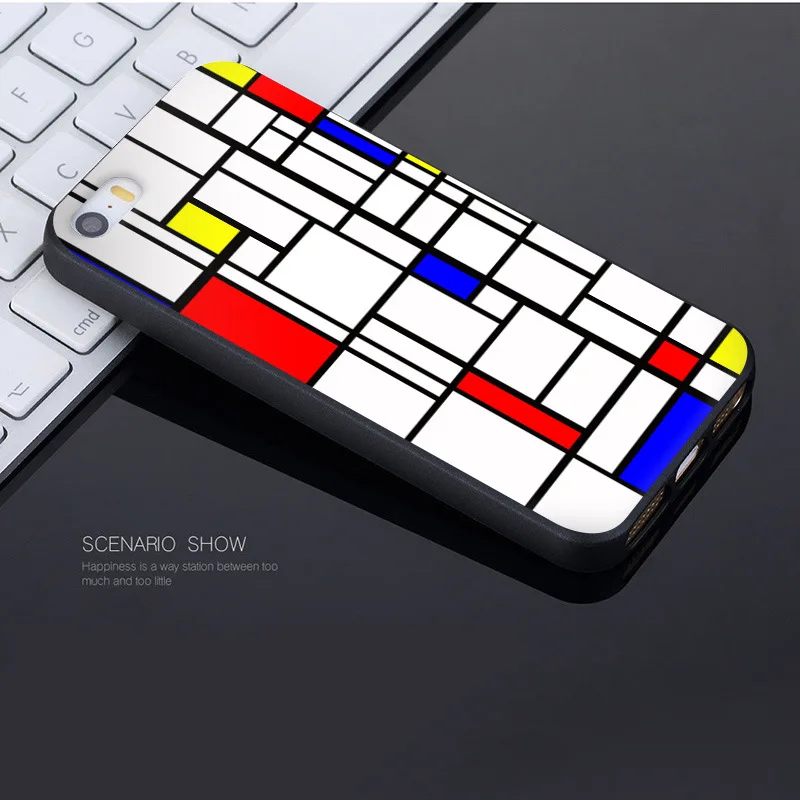 MaiYaCa для iphone 7 6 X Mondrian grid Art Design Coque Shell чехол телефона Apple iPhone 8 6S Plus XS XR SE 5C