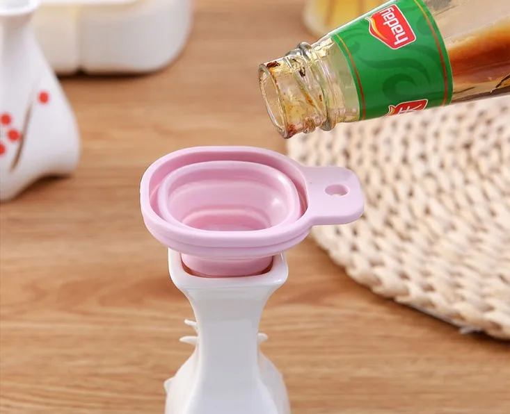 1 шт. складной кухонный прибор из силикона LF 130|hopper kitchen|funnel hoppersilicone gel foldable collapsible |