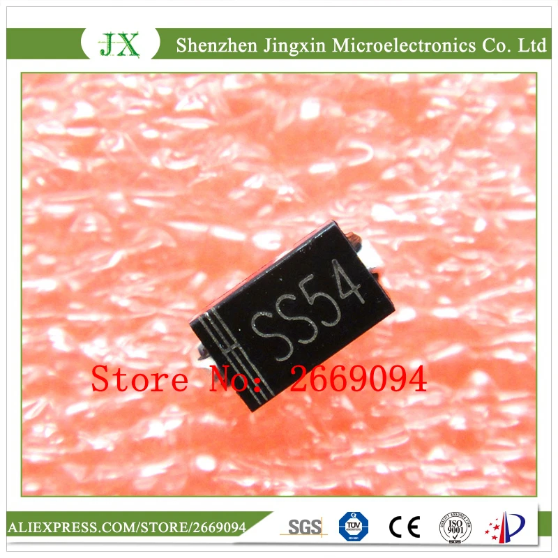 100 шт./лот 1N5824 IN5824 SS54 SR540 5A 40 в Диод Шоттки с разъемом SMA на в|diode 5a|diode schottkydiode ss54 |