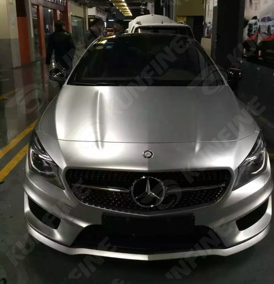 Автомобильный Стайлинг обертывание матовая ледяная Серебряная Автомобильная