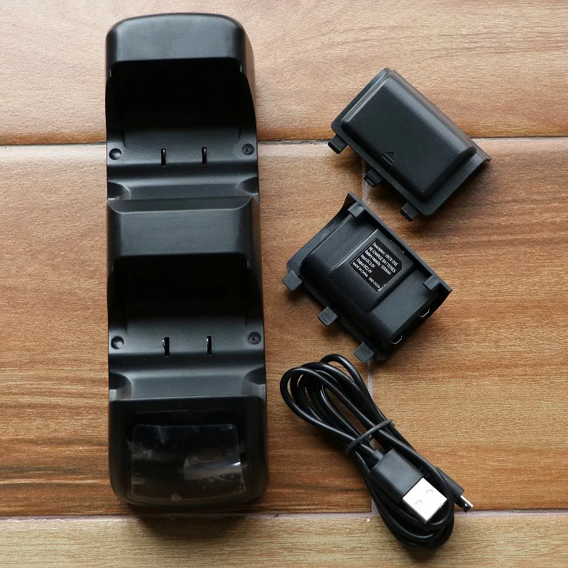 Светодиодный док-станция с двойной зарядкой+ USB кабель для зарядки+ 2 аккумулятора 400 мАч для microsoft Xbox One/Slim/X контроллер