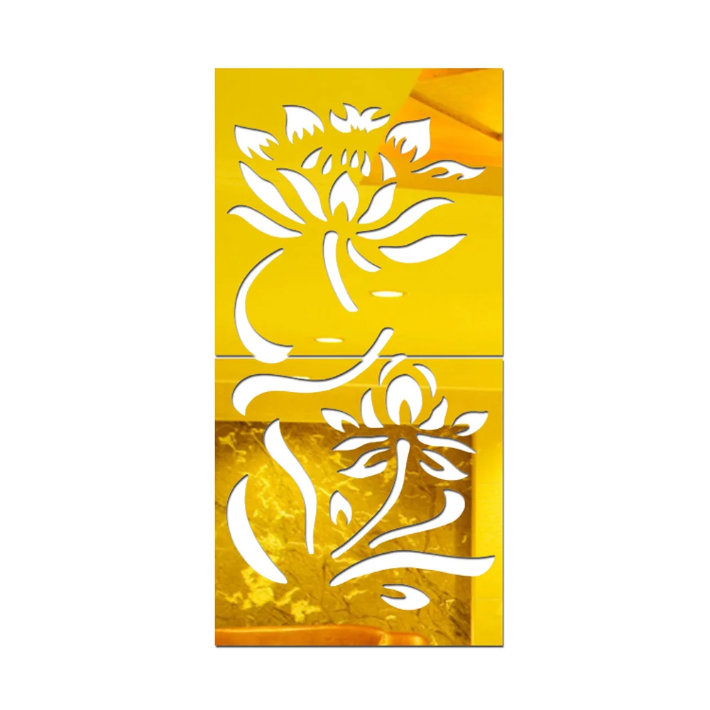 1 SET Wall Sticker Modern Flower Mirror Acrylic DIY Decal Hallway | Дом и сад