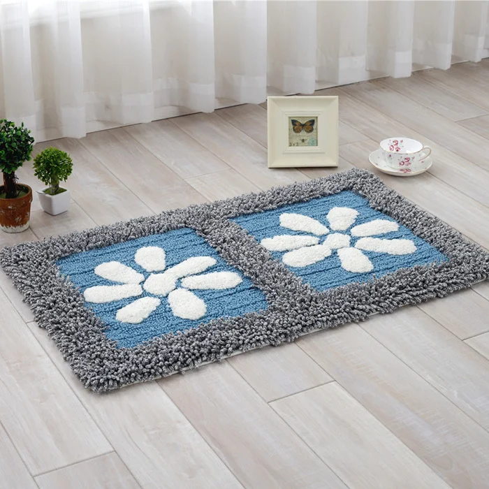 Хлопковый ковер из синели ручной работы мягкий коврик для детей цветочный
