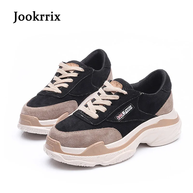 Jookrrix Весна Новая мода Брендовые женские повседневная обувь на платформе женская