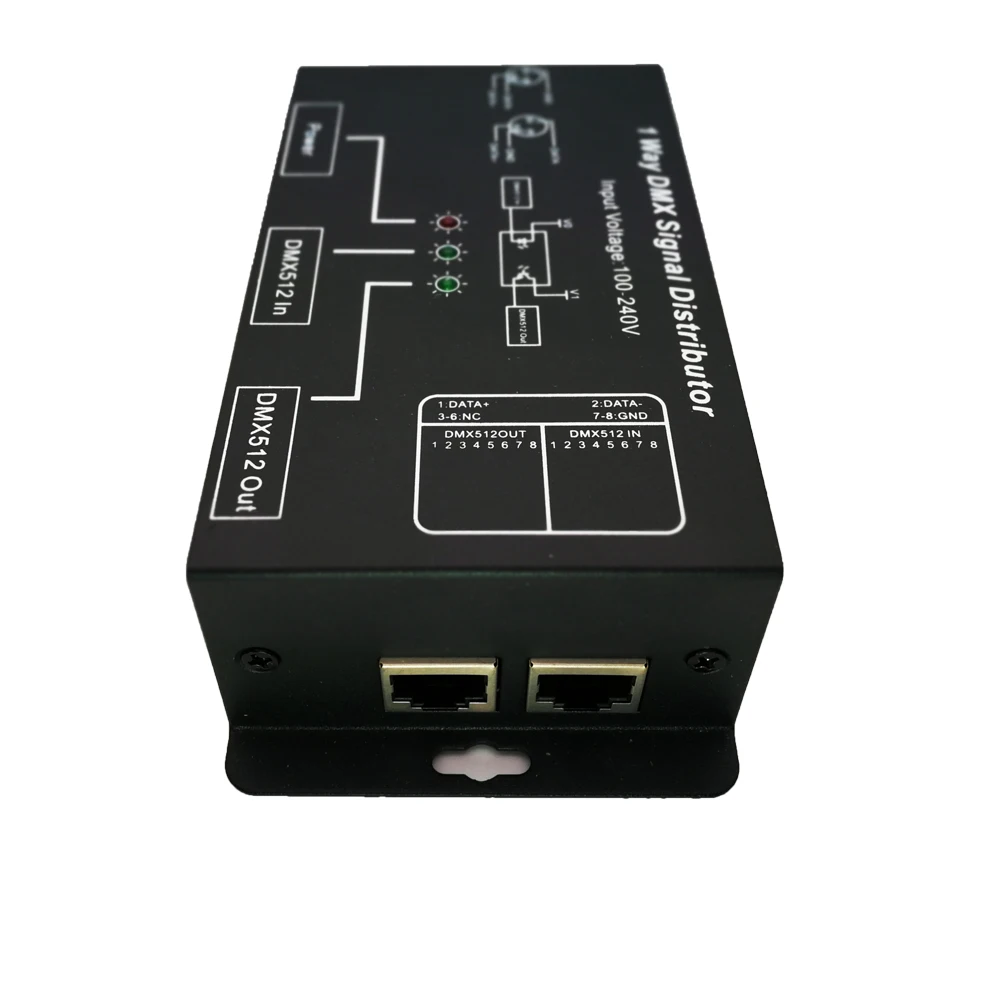 Новый DMX121 DMX усилитель концентратора сигнала Мощность ретранслятор