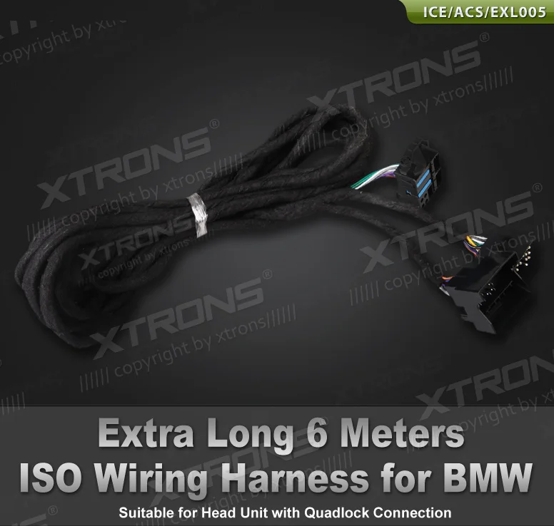 XTRONS сверхдлинный 6 метров ISO жгут проводов для BMW подходит головного блока с