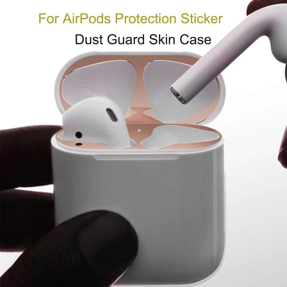 Металлическая защита от пыли наклейка для Apple AirPods 1 2 Премиум металлический