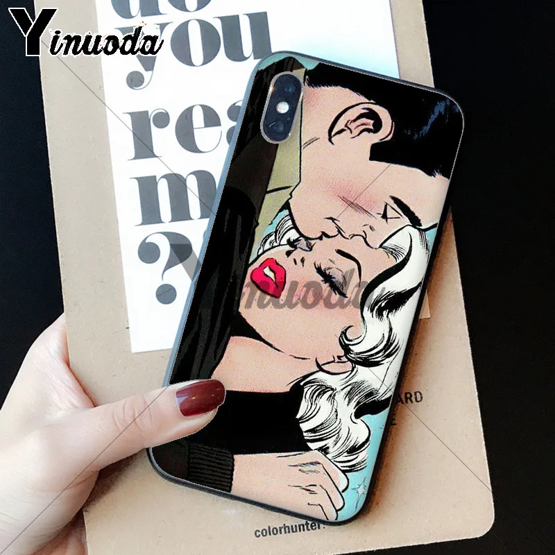 Yinuoda поп-арт комикс Coque чехол для телефона для Apple iPhone 8 7 6 6S Plus X XS MAX 5 5S SE XR Чехол для мобильного телефона - Цвет: A16