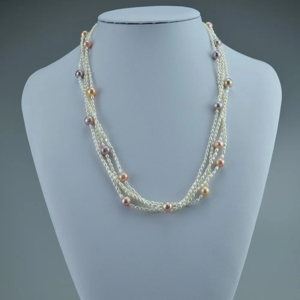 YUET PEARL Freshwater Pearl Necklace New Fashion Ladies Party Beach Long Tassel Simple Jewelry For Women | Украшения и аксессуары