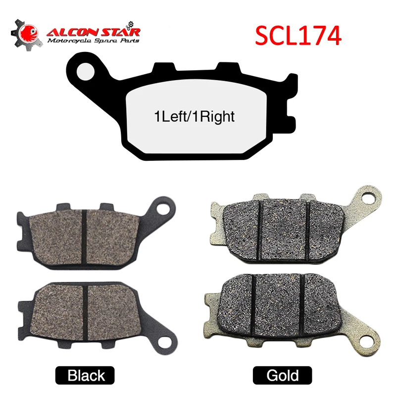 Alconstar 1 пара задних тормозных колодок для мотоциклов Kawasaki Z750 Z1000 Honda CB400 CB500 C600 CBF600