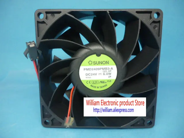 

Original SUNON PMD2409PMB3-A 9038 24V 6.0W 9cm 2 line inverter Cooling fan