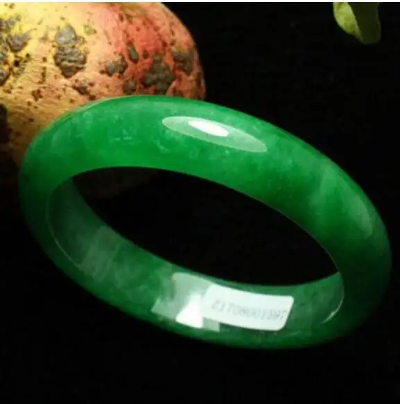 

Certified Natural Emerald Green Jadeite Jade Bangle Bracelet Handmade DROP SHIPPING