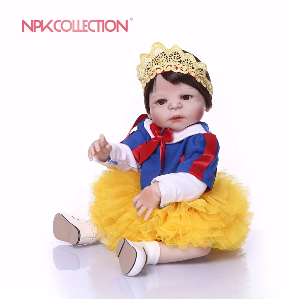 NPKCOLLECTION новый дизайн Белоснежка Кукла полностью силиконовая Реалистичная кукла