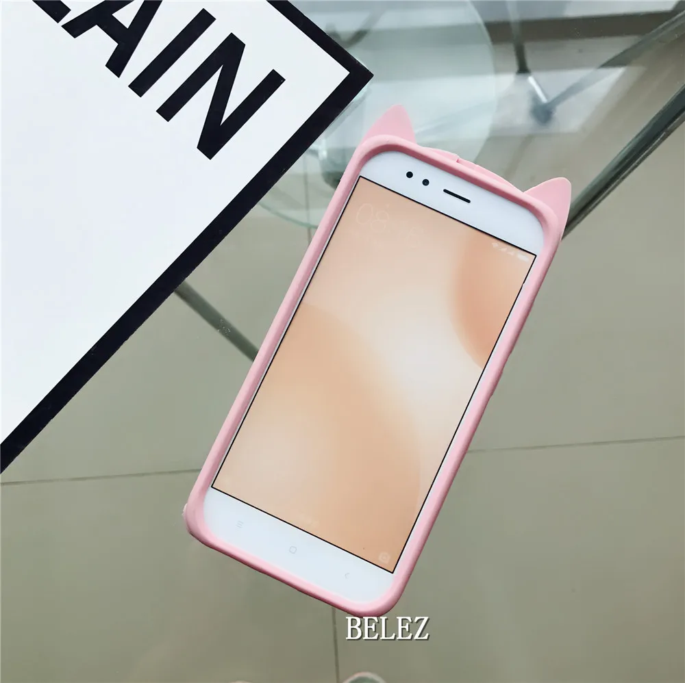 3D милый чехол с кошачьими ушками для Xiao mi Red mi Note 6 Pro 5 6A 5A Prime mi F1 mi 6 8SE 5X A1 A2 Lite силиконовый мягкий блестящий чехол