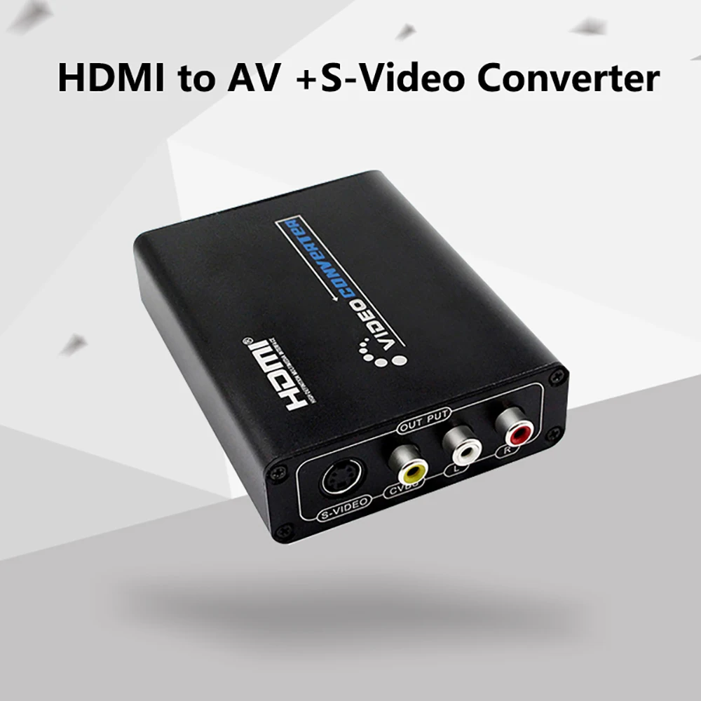 HDMI в AV/Svideo CVBS L/R видео конвертер коммутатор адаптер Поддержка 1080p 3RCA PAL/NTSC для ТВ Blue