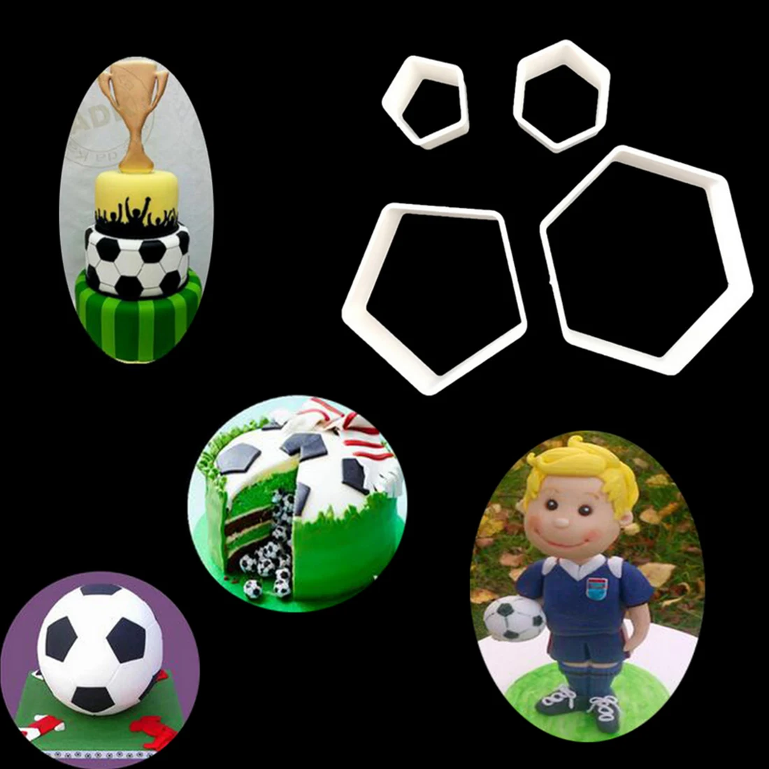 Хороший футбол Пластиковые помадки Sugarcraft Резак формы торта помадка инструменты