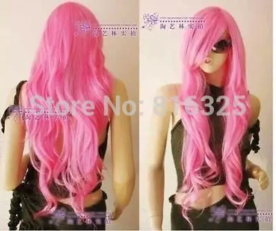 D &amp M32087&gt НОВЫЙ розовый длинные вьющиеся косплей полный парик|full wig|wig wigpink curly cosplay