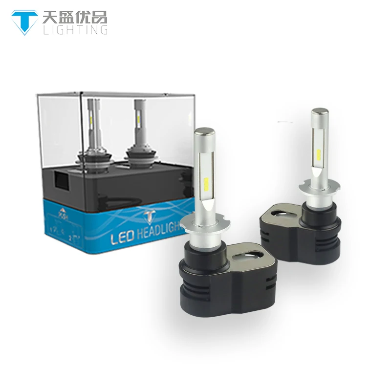 2 шт. T5 H3 светодиодные лампы для автомобильных фар H7 H11 H1 led 9005 9006 9012 30 Вт 4200LM с