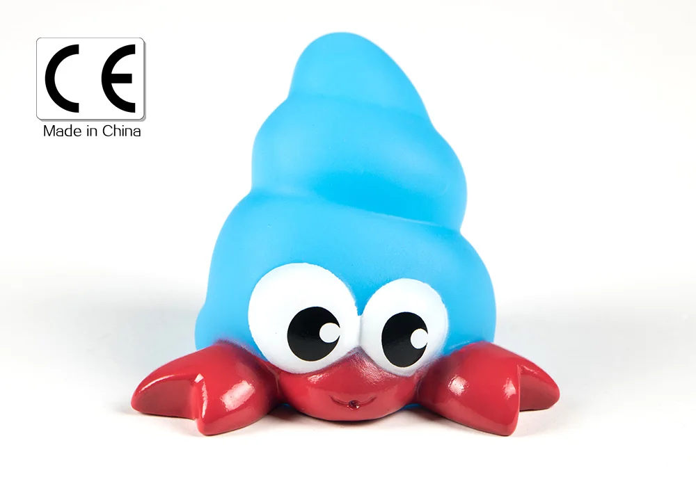 Горячая Детская ванная комната детские игрушки для ванной bebe Смешанные Красочные Животные Мягкий резиновый плавающий Сжимаемый игрушки для плавания отмель крабы